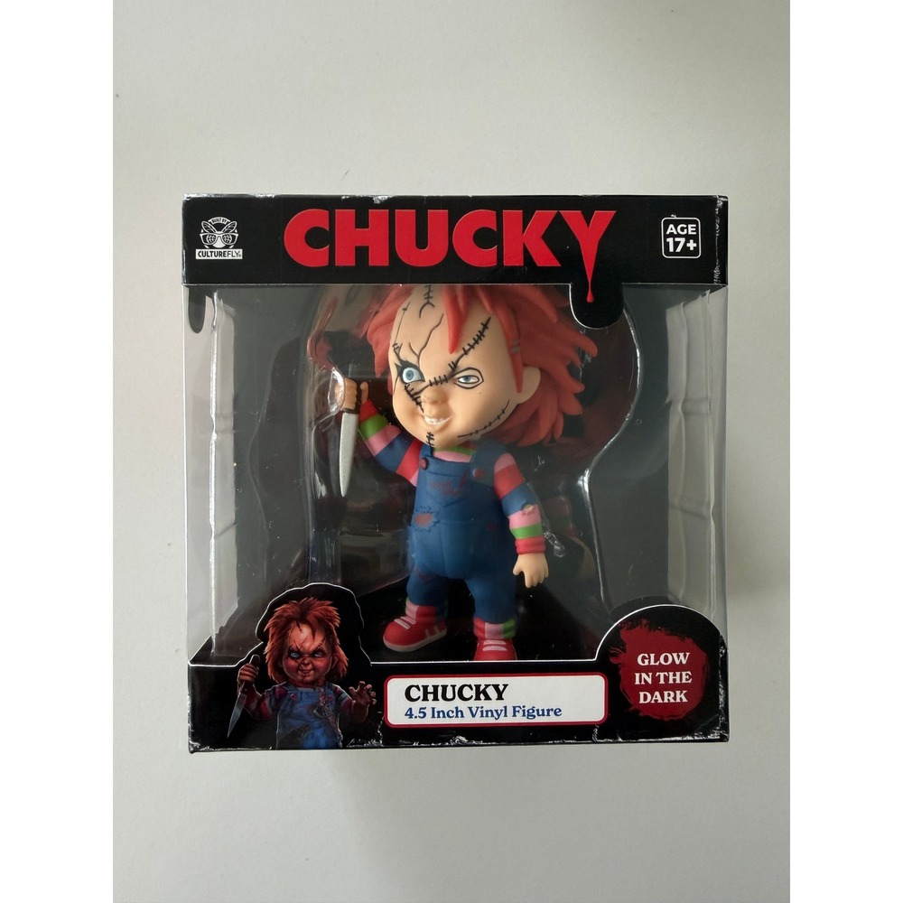 CultureFly Vinyl Figure Unisex 4.5" Chucky Glow In The Dark Excellent